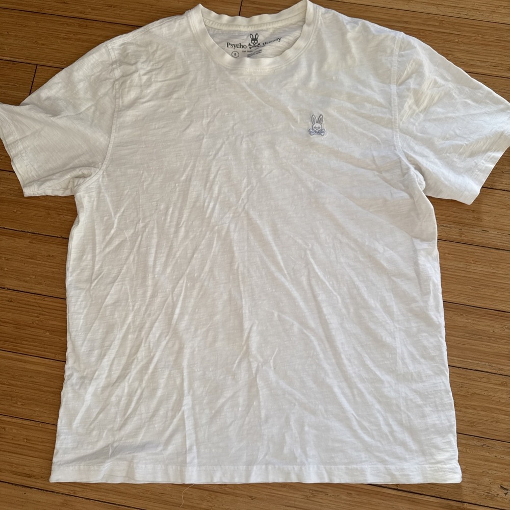 Psycho Bunny Shirt Sleeved Men's White Tshirt XL 100% Cotton